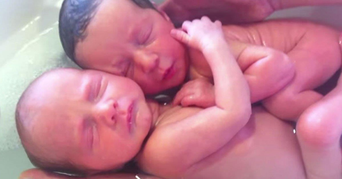 Twin Babies Don't Realize They Have Been Born. This Footage Is So Precious!