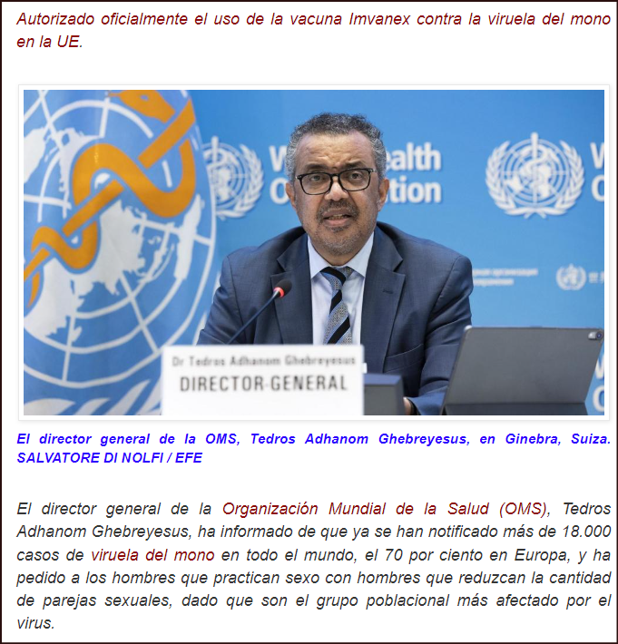 La OMS pide a los Gays que controlen su promiscuidad para evitar el avance de la "viruela del mono"