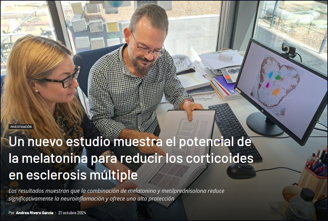 Nuevo estudio muestra el potencial d melatonina para reducir los corticoides en esclerosis m&uacute;ltiple