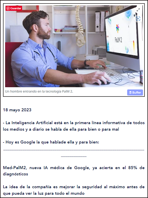 La IA m&eacute;dica de Google acierta en el 85% de los casos