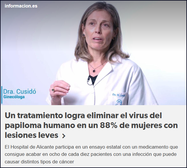  &iexcl;&iexcl;&iexcl;Un tratamiento que logra eliminar en un 88% el virus del papiloma humano!!!