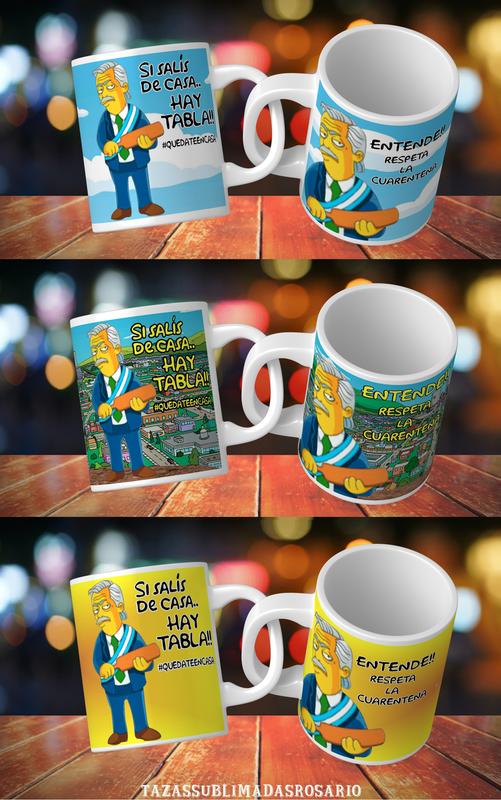 Plantillas para Sublimar Tazas -alberto- si salis hay Tabla-cuarentena X 3