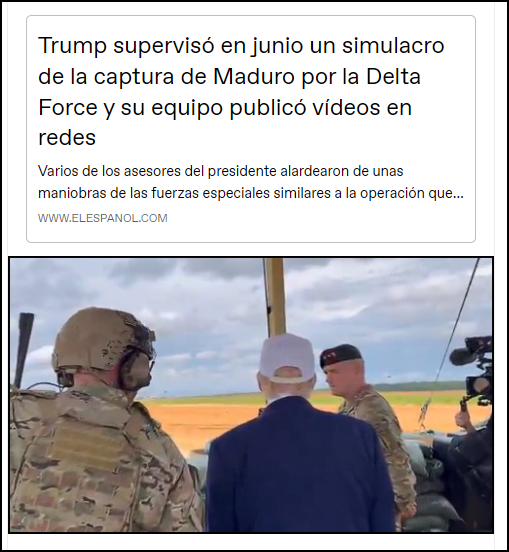 Trump supervis&oacute; el pasado mes de junio en Fort Bragg el secuestro de MADURO