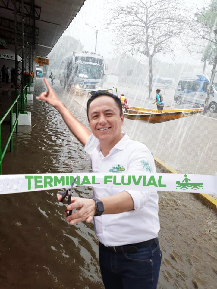 Alcalde Leonardo Puentes convierte el Terminal en Fluvial con tal de inaugurar una obra