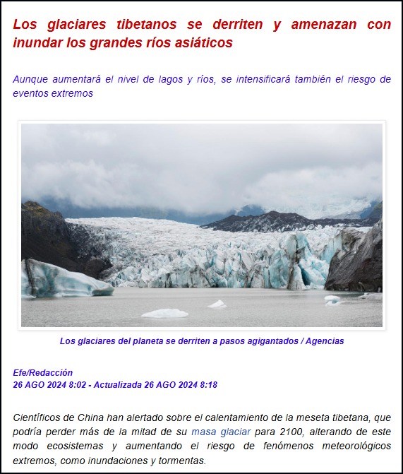  Los glaciares del planeta se derriten a pasos agigantados
