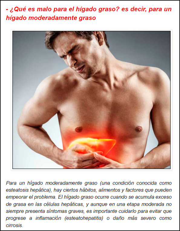  Higado graso: &iquest;Qu&eacute; es y c&oacute;mo tratarlo?