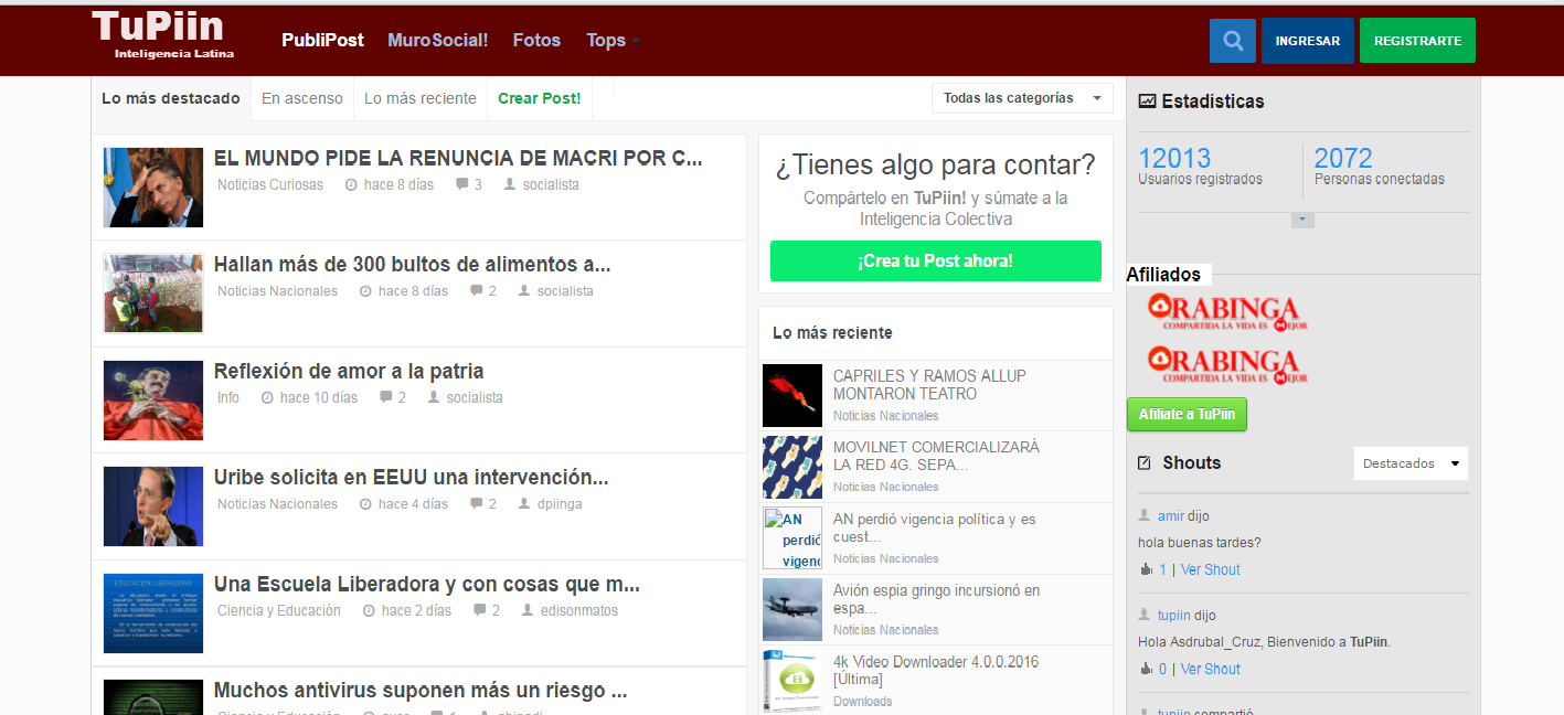 Red de Noticias Online TuPiin Donde tu eres el Reportero