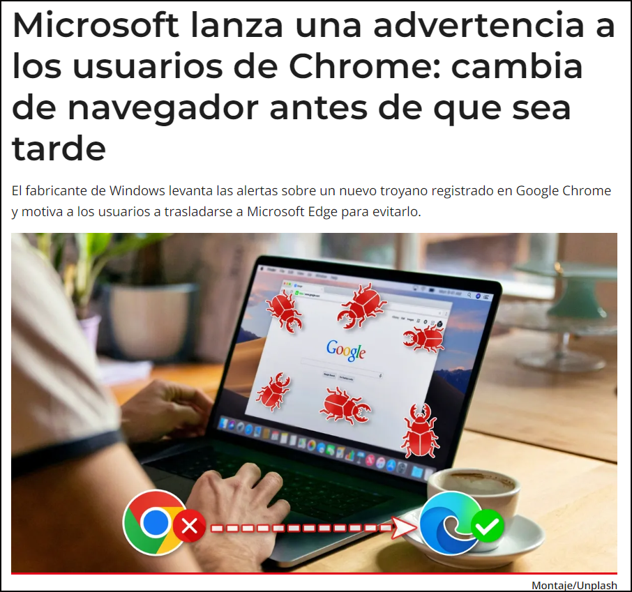  Cuidado con el Google Chrome