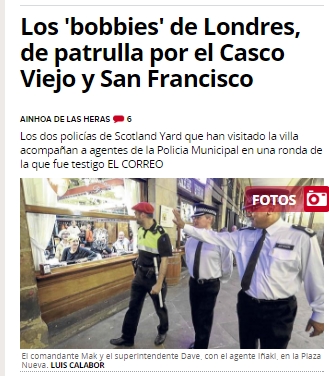 &iquest; ALGUIEN SE ACUERDA DE ESTA VISITA DE LA POLIC&Iacute;A ?