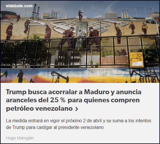 Trump, ahora, va a por Maduro