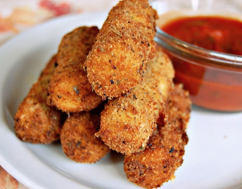 Receta: deditos de mozzarella