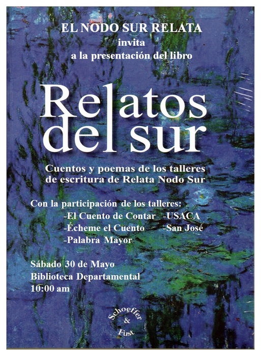 Libro Relatos del Surser&aacute; lanzado el pr&oacute;ximo 30 de mayo