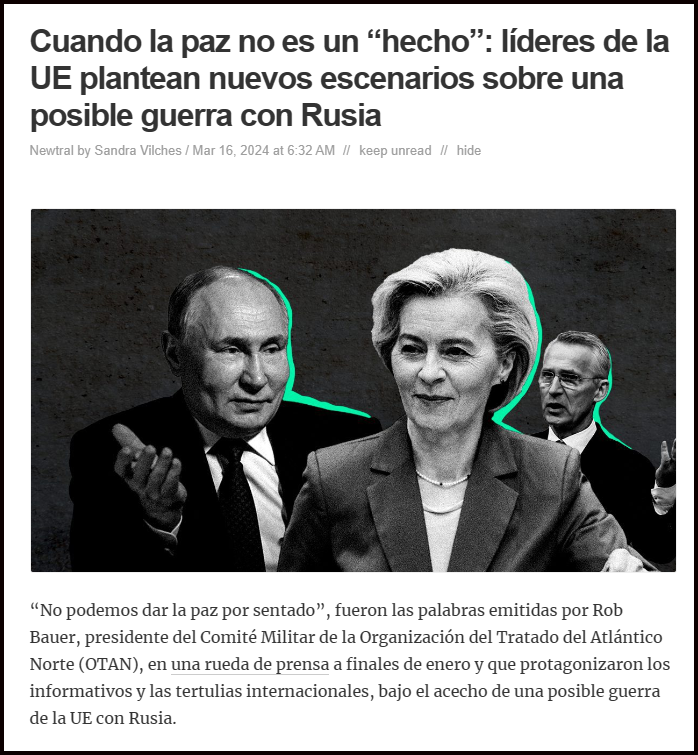  Los vientos de guerra en Europa siguen soplando