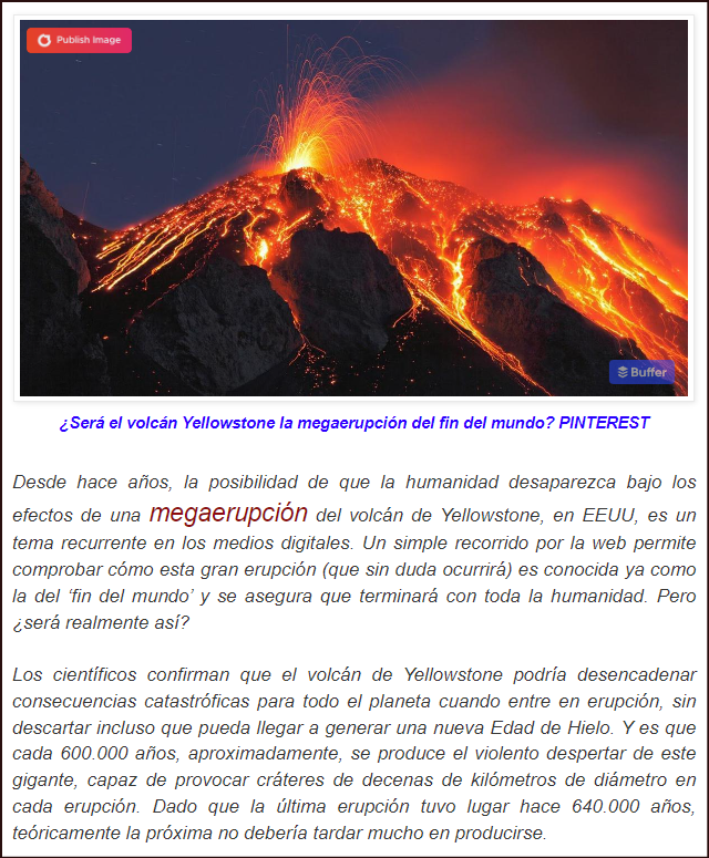  La teor&iacute;a sobre la mega erupci&oacute;n del volc&aacute;n Yellowstone &iquest;ser&aacute; la del fin del mundo?