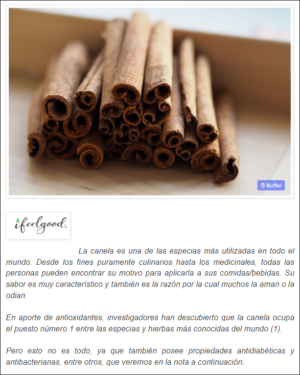  Canela: Especia con grandes fines culinarios y medicinales
