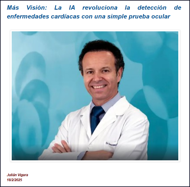 Con un algoritmo de la IA se puede detectar una enfermedad card&iacute;aca con una simple inspecci&oacute;n ocular