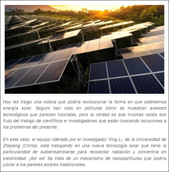  Zhejiang (China): Nueva tecnolog&iacute;a para obtener energ&iacute;a solar puede dejar obsoletos paneles solares