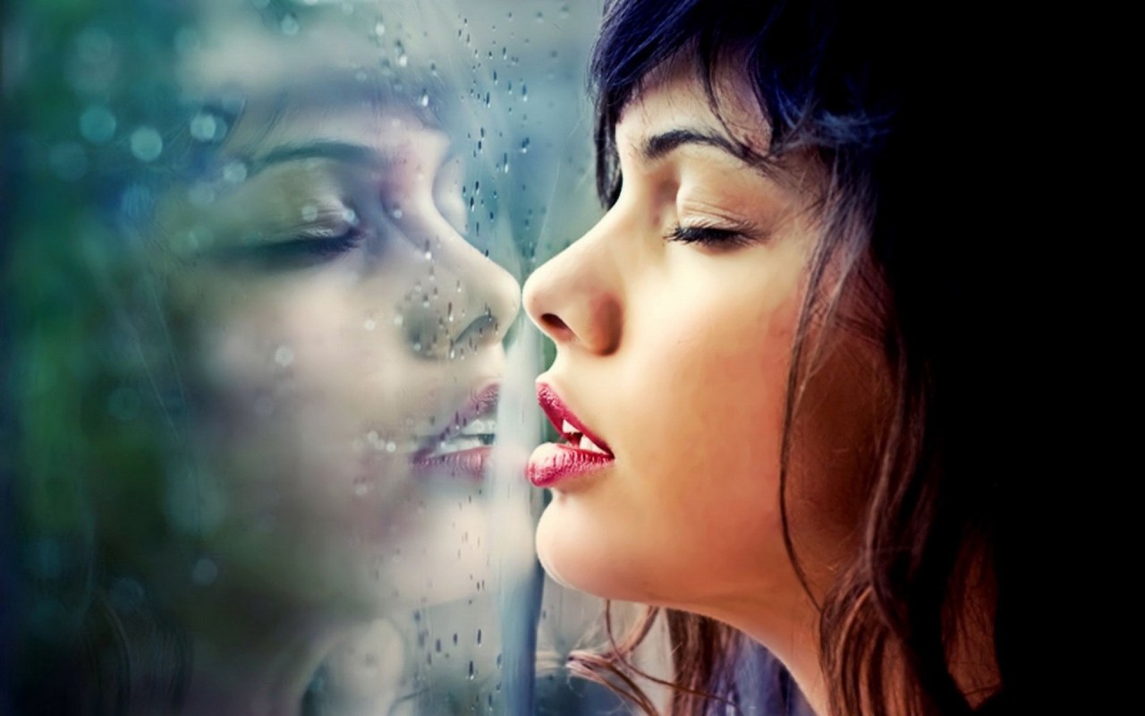 Reflection: looking through a window