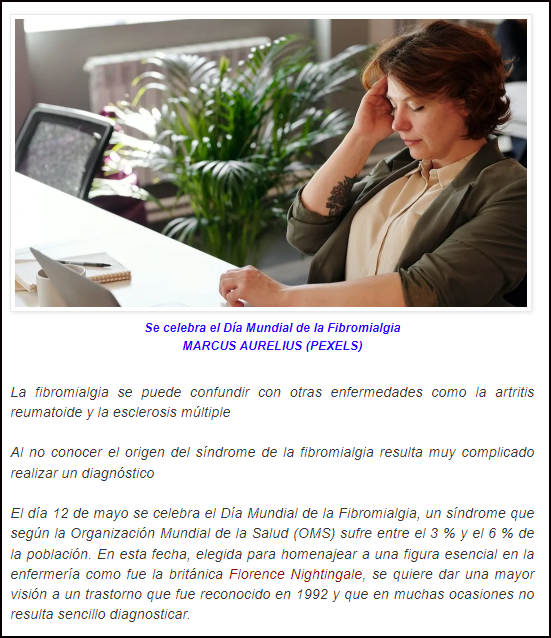  Fibromialgia: Esa enfermedad de tan desconocido origen, pero muy extendida