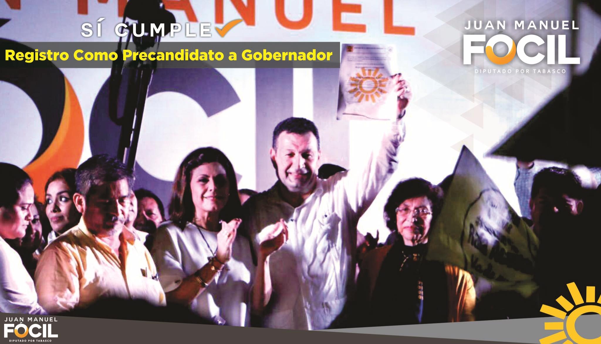  Juan Manuel F&oacute;cil P&eacute;rez se registro como aspirante a la Gubernatura de Tabasco