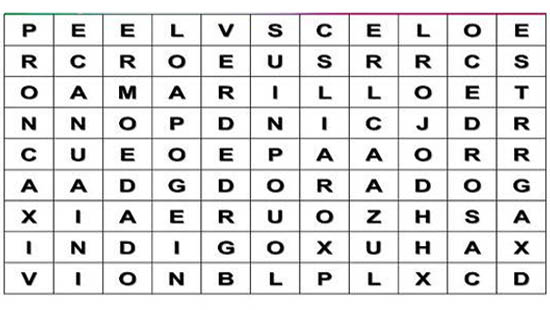 El primer color que veas en esta sopa de letras dir&aacute; una verdad sobre ti