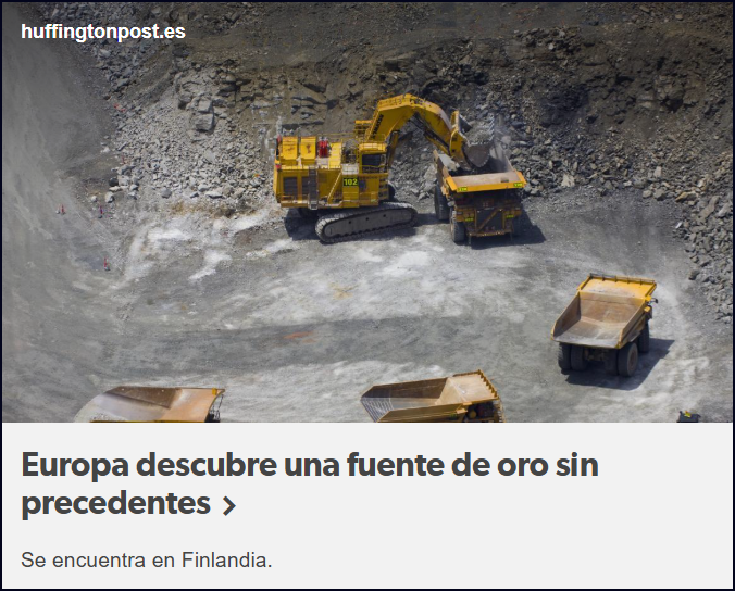  Europa descubre una fuente de oro sin precedentes