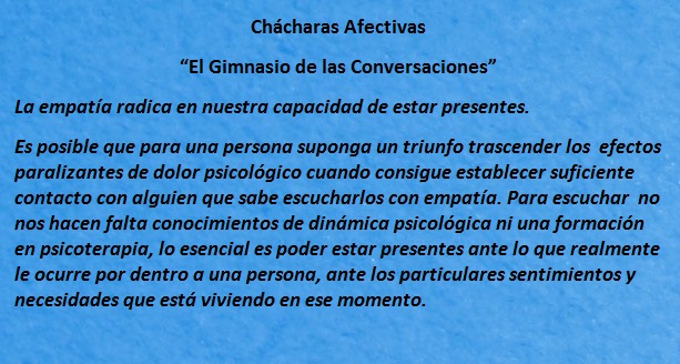 Ch&aacute;charas Afectivas "El Gimnasio de las conversaciones"