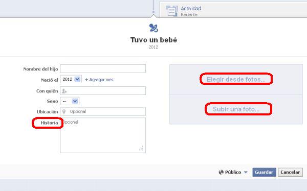 Facebook agrega opci&oacute;n para anunciar el nacimiento de un bebe