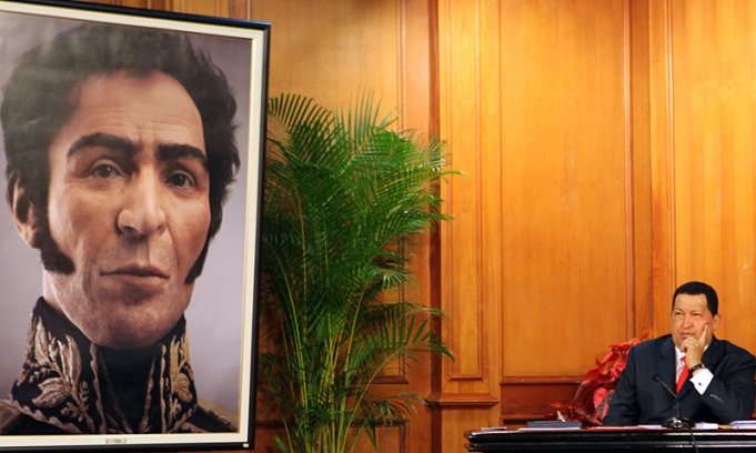 Ch&aacute;vez present&oacute; una fotograf&iacute;a digitalizada del Sim&oacute;n Bol&iacute;var