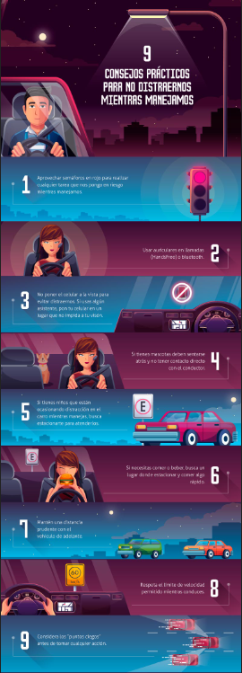 9 consejos pr&aacute;cticos para no distraernos mientras manejamos