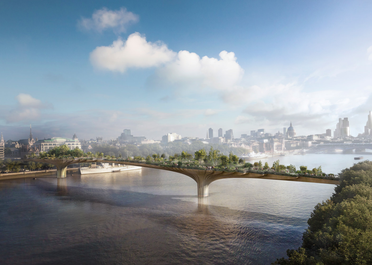 As&iacute; es el "Garden Bridge", el puente-jard&iacute;n que atravesar&aacute; el T&aacute;mesis en 2018