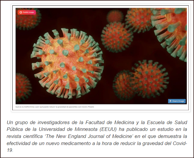  Naci&oacute; la metformina, el medicamento que puede reducir la gravedad de pacientes con Covid