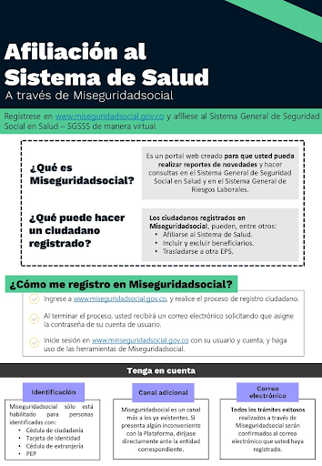 AFILIATE AL SISTEMA GENERAL DE SEGURIDAD SOCIAL EN SALUD EN L&Iacute;NEA