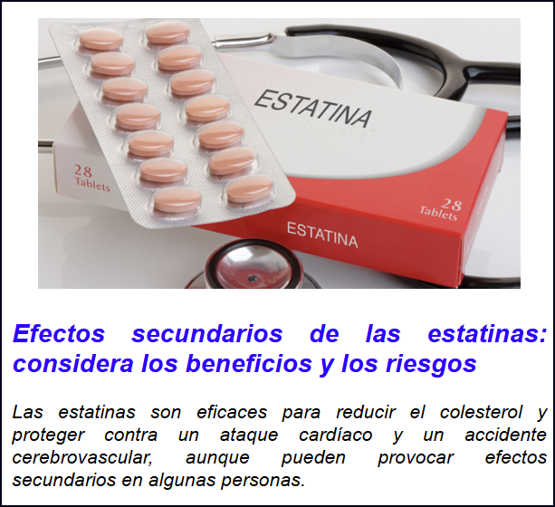  Efectos secundarios de las estatinas, pros y contras (Cl&iacute;nica Mayo)