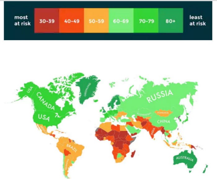 Cient&iacute;ficos han revelado cu&aacute;les son los pa&iacute;ses con m&aacute;s chance de sobrevivir el cambio clim&aacute;tico