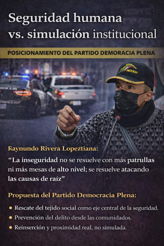 Las estrategias de seguridad en M&eacute;xico han fracasado, no se atiende la causa estructural: Lopeztiana