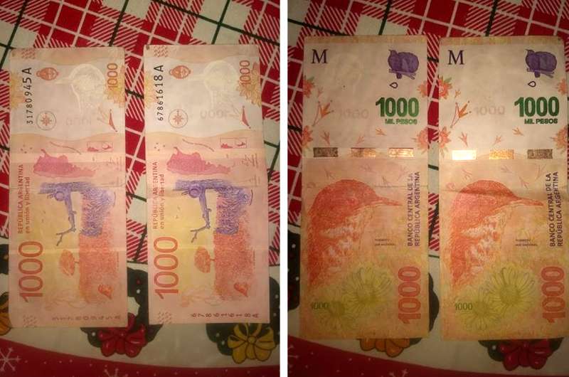 Estafan a un hombre con billetes falsos de 1000 pesos