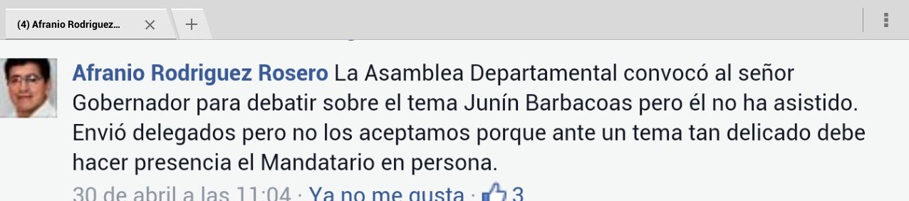 Barbacoas: entre el olvido y la desidia.