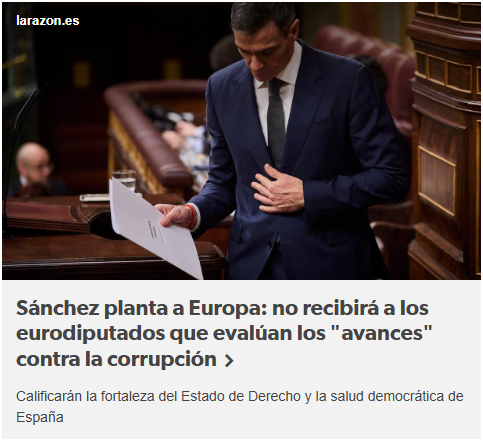 Nuevo desplante de Pedro S&aacute;nchez a la Delegaci&oacute;n Europea de la Corrupci&oacute;n