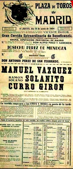 EFEMERIDES taurinas 12 junio