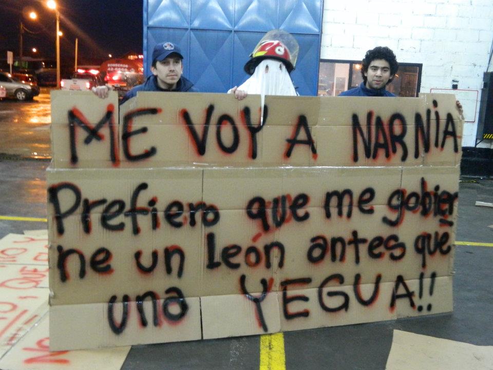 La protesta a Cristina que ya es viral: Me voy a Narnia