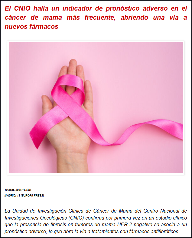  Nuevos f&aacute;rmacos posibles para el c&aacute;ncer de mama (CNIO)
