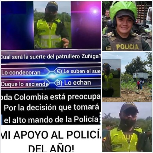  Patrullero &Aacute;ngel Z&uacute;&ntilde;iga Valencia,  el polic&iacute;a del a&ntilde;o