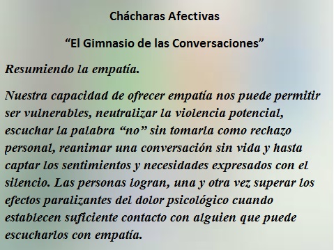 Ch&aacute;charas Afectivas "El Gimnasio de las conversaciones"