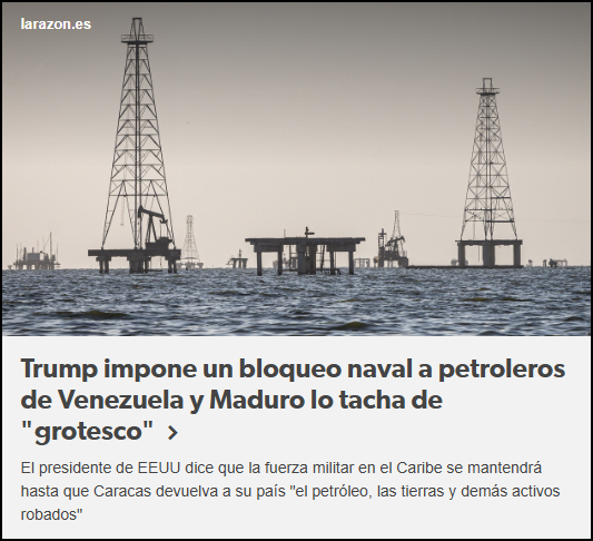  Bloqueo naval: el petr&oacute;leo como reh&eacute;n del poder