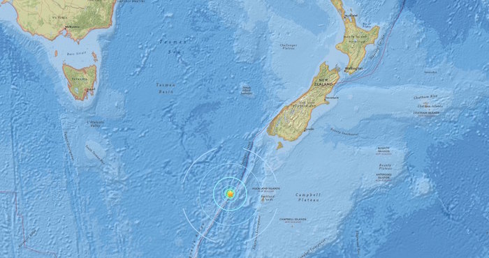Sismo de 6.1 sacude las aguas del sur de Nueva Zelanda 