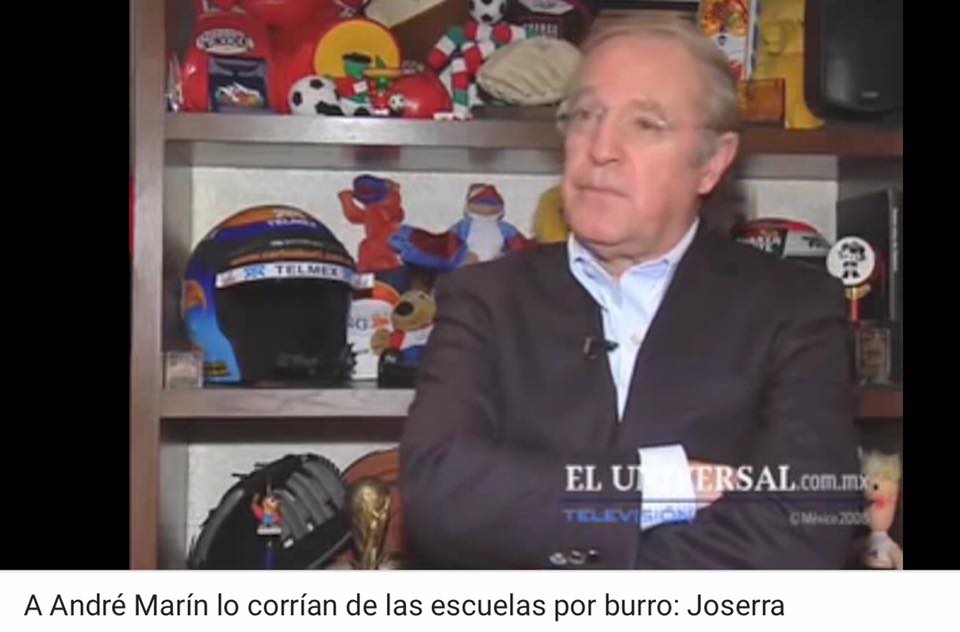 Andr&eacute; Mar&iacute;n fue expulsado por burro de la Escuela