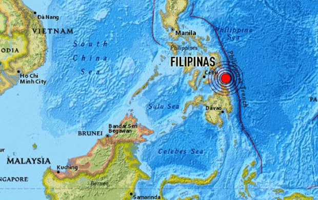 Un sismo de magnitud 5,9 sacude el sur de Filipinas: 