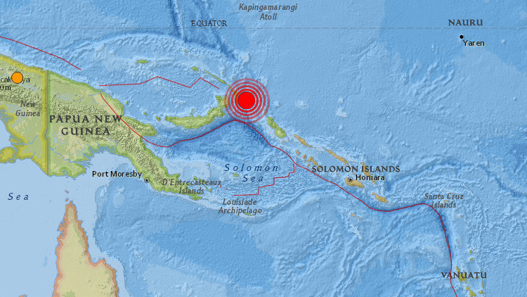 Amenaza de tsunami tras un terremoto de magnitud 7,9 en Pap&uacute;a Nueva Guinea: