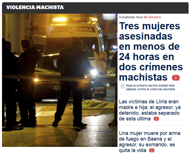 ESPA&Ntilde;A SIGUE ASESINANDO A SUS MUJERES